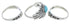 Southwestern Turquoise Silver Stackable Ring Set Size 6-1/4 UX33457